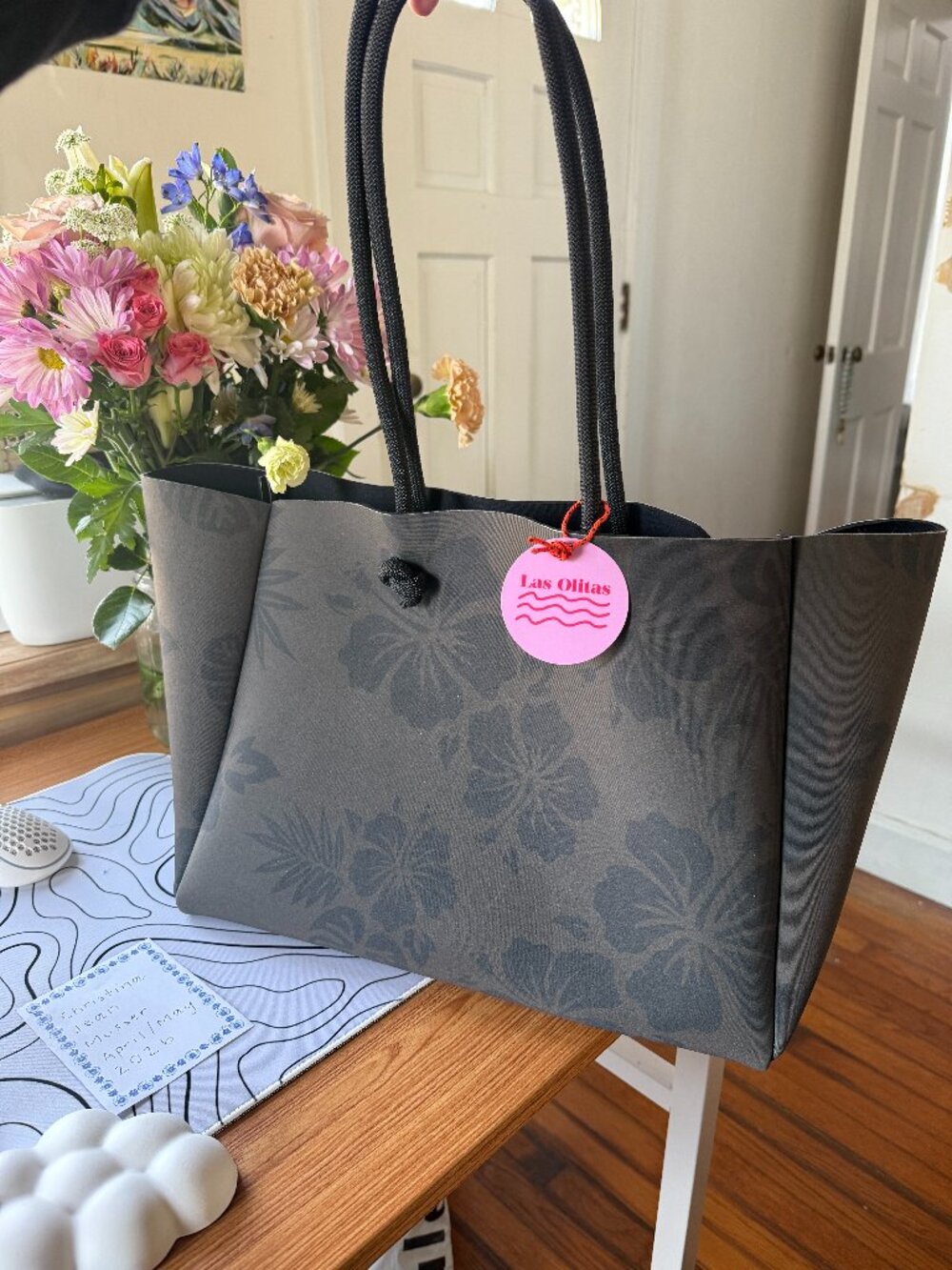 Las Olitas The Everything Bag Tonal Black New
